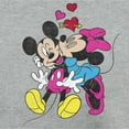 thumbnail image 2 of Men's Mickey & Friends Valentine's Day Minnie Mouse Smooch Sweatshirt Athletic Heather Large, 2 of 4