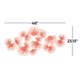 thumbnail image 3 of DecMode Orange Metal Floral Wall Decor, 3 of 8