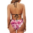 thumbnail image 6 of Uourmeti Women's Halter Tie-Dye Bikini Set - Two Piece Triangle Swimsuit with Tie Sides, Quick Dry & Skin Friendly for Beach Vacation & Pool Party, 6 of 9
