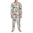 thumbnail image 3 of Sikiie Cute Tableware Mens Pajama Set, Soft Warm Long Sleeve Sleepwear, Cozy Button-Down Pjs for Men-XX-Large, 3 of 7