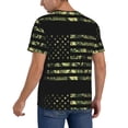 thumbnail image 2 of Zufioo American Flag Camo Print Men's Baseball Short Sleeve, Moisture Wicking Button-Down Hip Hop Tee-Large, 2 of 7