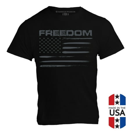 American Warrior - Freedom - US Flag T-Shirt Supporting Patriots ...