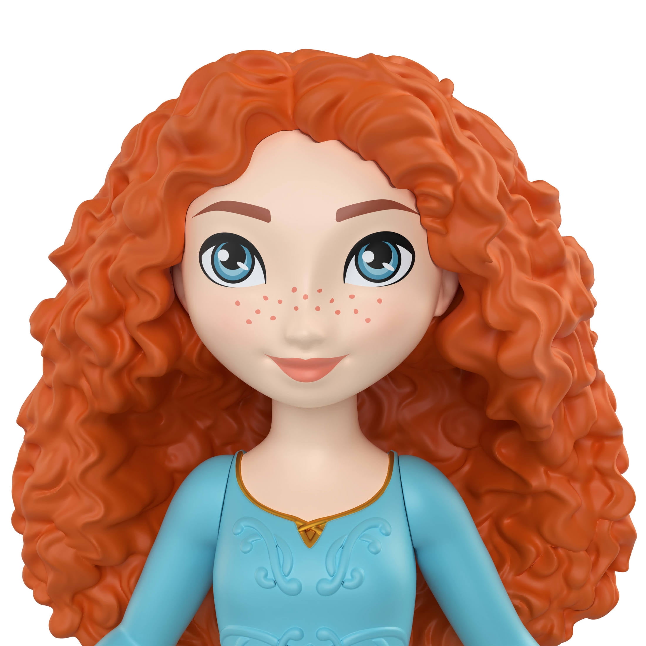 Disney Princess Merida Posable Small Doll in Shiny Outfit with Removable Skirt, Inspired by Movie