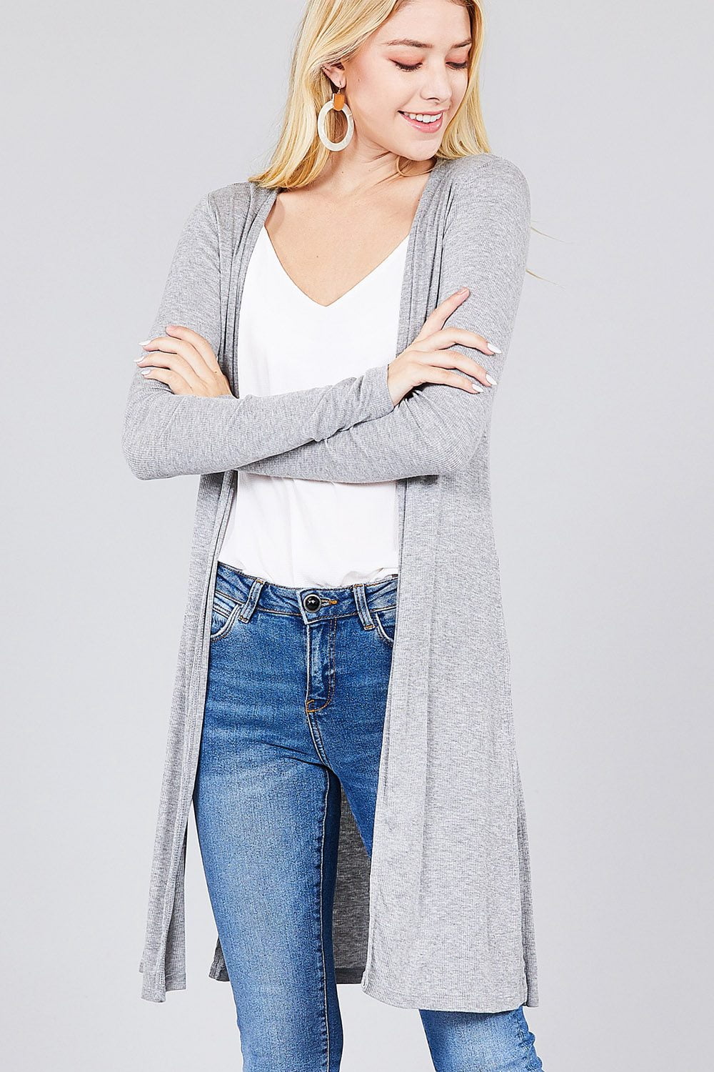 Side Slit Tunic Cardigan 1XL - Walmart.com