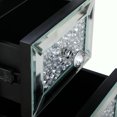 thumbnail image 6 of Mirrored 3 Drawer Nightstand End Table, Crystal Diamond Inlay Bedside Table, 6 of 8