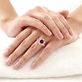 thumbnail image 2 of GemsNY July Birthstone - Prong Set Round Ruby Sunburst Diamond Halo Ring (Grade - AA | 1.56cttw), 2 of 4