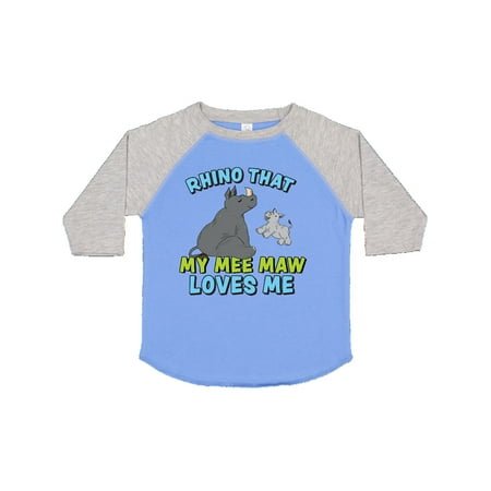 

Inktastic Rhino That My Mee Maw Loves Me with Cute Rhinos Gift Toddler Boy or Toddler Girl T-Shirt