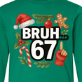 thumbnail image 4 of Inktastic Bruh 67 Christmas Holiday Cheer Long Sleeve Youth T-Shirt, 4 of 5