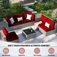 thumbnail image 4 of 14 Piece Outdoor Replacement Cushions for Patio Furniture, Water-Repellent Outdoor Sectional Cushions for 6 Seat Sectional Patio Conversation Sets, Patio Sofa Cushions for Outdoor Couch, 4 of 9