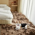 thumbnail image 2 of Ultra Soft Rug for Living Room, 3X5 Fluffy Shag Area Rug for Bedroom, Modern Shaggy Carpets Fuzzy Rug for Teens Dorm Nursery Home Decor Aesthetic, Upgrade Anti-Skid Durable, Tie-Dyed Coffee, 2 of 18