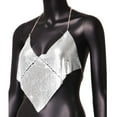 thumbnail image 5 of Sequin Tops for Women Sparkly Strappy Cropped Tank Tops Sexy V Neck Top Concert Outfits Party Disco Club Night One Size, 5 of 6