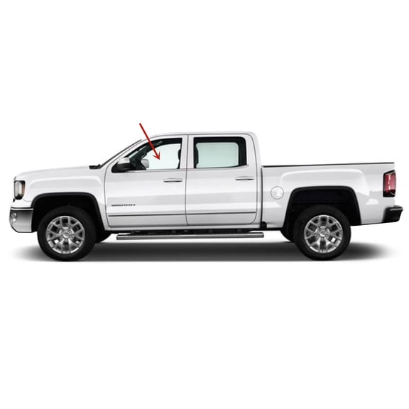 Driver Left Side Front Door Window Door Glass Compatible with Chevrolet Silverado GMC Sierra 1500 2014-2018 / 1500Limited 2019/2500 3500 2015-2019/4500 5500 6500 2019-2021 4-Door Pickup Models