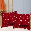 Fundas de almohada para el Día de San Valentín, 45x45 cm, juego de fundas de almohada con corazones blancos, decoración para sofá, regalo rojo.