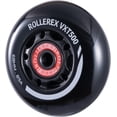thumbnail image 3 of Rollerex VXT100 85A Kids Inline Skate Wheels (2 wheels w/ bearings, spacers and washers) (Steel Black) (Size Options) Use on Roller Blades, RipStiks (68mm), 3 of 6