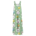 thumbnail image 5 of Fgvctg Easter Women's Jumpsuits Wide Leg Pant Fashion Overall Bunny Print Sleeveless Easter Eggs Spaghetti Straps Jumpsuits Rompers Bib Overalls Plus Size Spring Pants With Pockets Light Green L, 5 of 5