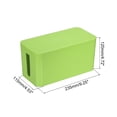 thumbnail image 2 of Uxcell Cable Management Box PP Cord Organizer Box w Tie to Hide Wires & Power Strips for Home Small Green, 2 of 6
