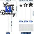 thumbnail image 3 of 14th Birthday Cake Topper, Black Blue Happy 14th Birthday Cake Toppers for Boy Girl, 14 Years Old Birthday Party Supplies, Glitter Cake Decor, 14th Birthday Cake Decorations, 3 of 4