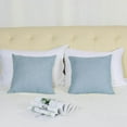 thumbnail image 3 of Unique Bargains 2 Pack Cotton Linen Throw Pillow Covers 18" x 18" Blue, 3 of 8