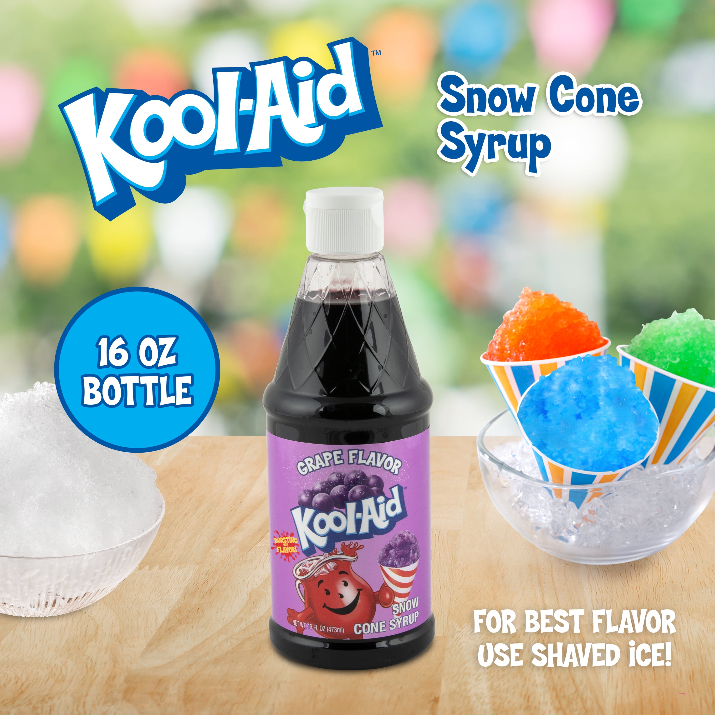 (2 pack) Kool-Aid Grape Snow Cone Syrup, 16 fl oz