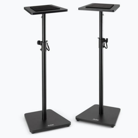 On-Stage SMS7500B Wood Studio Monitor Stands (Black, Pair)