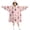 Princess and Castle Pink Pattern, variant on Princess and Cat White Pattern Lamb Fleece Blanket Hoodies for Teens ,Teens Oversize Sherpa Wearable Hooded Blanket Sweatshirt with Super Pockets