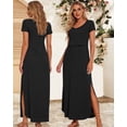 thumbnail image 2 of Women's Split Maternity Long Dresses Nursing Dresses for Breastfeeding, 2 of 5