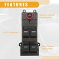 thumbnail image 4 of Interruptor de ventana Unique Bargains para Acura MDX 3.7L V6 - 2007 Plástico negro 1 juego, 4 of 8