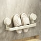 thumbnail image 1 of Organizador de toallas y zapatos, estante para pantuflas de baño, almacenamiento de pantuflas de inodoro montado en la pared, diseño de marco de metal de 2 niveles, plegable, para, 1 of 7