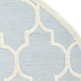 thumbnail image 4 of SAFAVIEH Cambridge Kevin Geometric Wool Area Rug, Light Blue/Ivory, 6' x 6' Round, 4 of 6