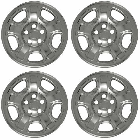 Set of 4 16 inch Chrome Wheel Skins Covers compatible with 02-07 Jeep Liberty Impostors for 9040 Wheel Series