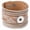 Brown, variant on Snap Jewelry Wide Cuff Bracelet with Blue Rhinestones and Adjustable Suede Strap 18MM