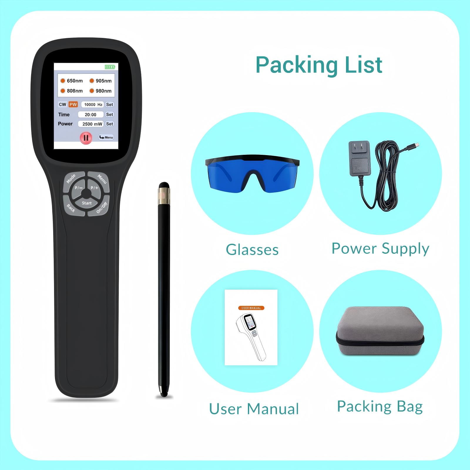 ZJZKTOP 𝐍𝐞𝐚𝐫 𝐈𝐧𝐟𝐫𝐚𝐫𝐞𝐝 & 𝐑𝐞𝐝 𝐋𝐢𝐠𝐡𝐭 𝐋𝐚𝐬𝐞𝐫 𝐓𝐡𝐞𝐫𝐚𝐩𝐲 Device 𝐟𝐨𝐫 𝐂𝐡𝐫𝐨𝐧𝐢𝐜 𝐚𝐧𝐝 𝐀𝐜𝐮𝐭𝐞 𝐏𝐚𝐢𝐧 𝐏𝐡𝐲𝐬𝐢𝐨𝐭𝐡𝐞𝐫𝐚𝐩𝐲 2500mW