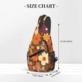 thumbnail image 4 of Leisure Cross Chest Bag 7.5×15.3in Breathable Adjustable Shoulder Pad Capacity For Short-Distance Travel Work Daily Travel Groovy Flowers, 4 of 8