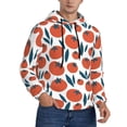 thumbnail image 2 of Naloa Hand Drawn Tomatoes Men's Casual Hooded Collar Drawstring Hoodies Pullover Sweatshirts Casual Long Sleeve Shirts-4X-Large, 2 of 7