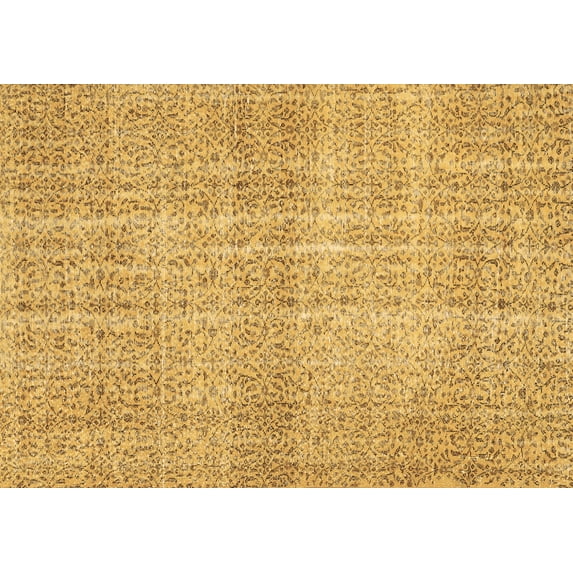 Ahgly Company Indoor Rectangle Abstract Brown Contemporary Area Rugs, 7' x 10'