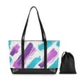 thumbnail image 7 of FORMRS Canvas Laptop Tote Bag for Women with 15.6" Computer Compartments Shoulder Handbag, Purple Drawing, 7 of 7