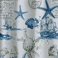 thumbnail image 5 of Fenyluxe  Nautical Coastal Shower Curtain Vintage Sailboat Compass Lighthouse Anchor Ocean Beach Seahorse Seashell Starfish Shower Curtains for Bathroom Decor, with Hooks 60x72, 5 of 7