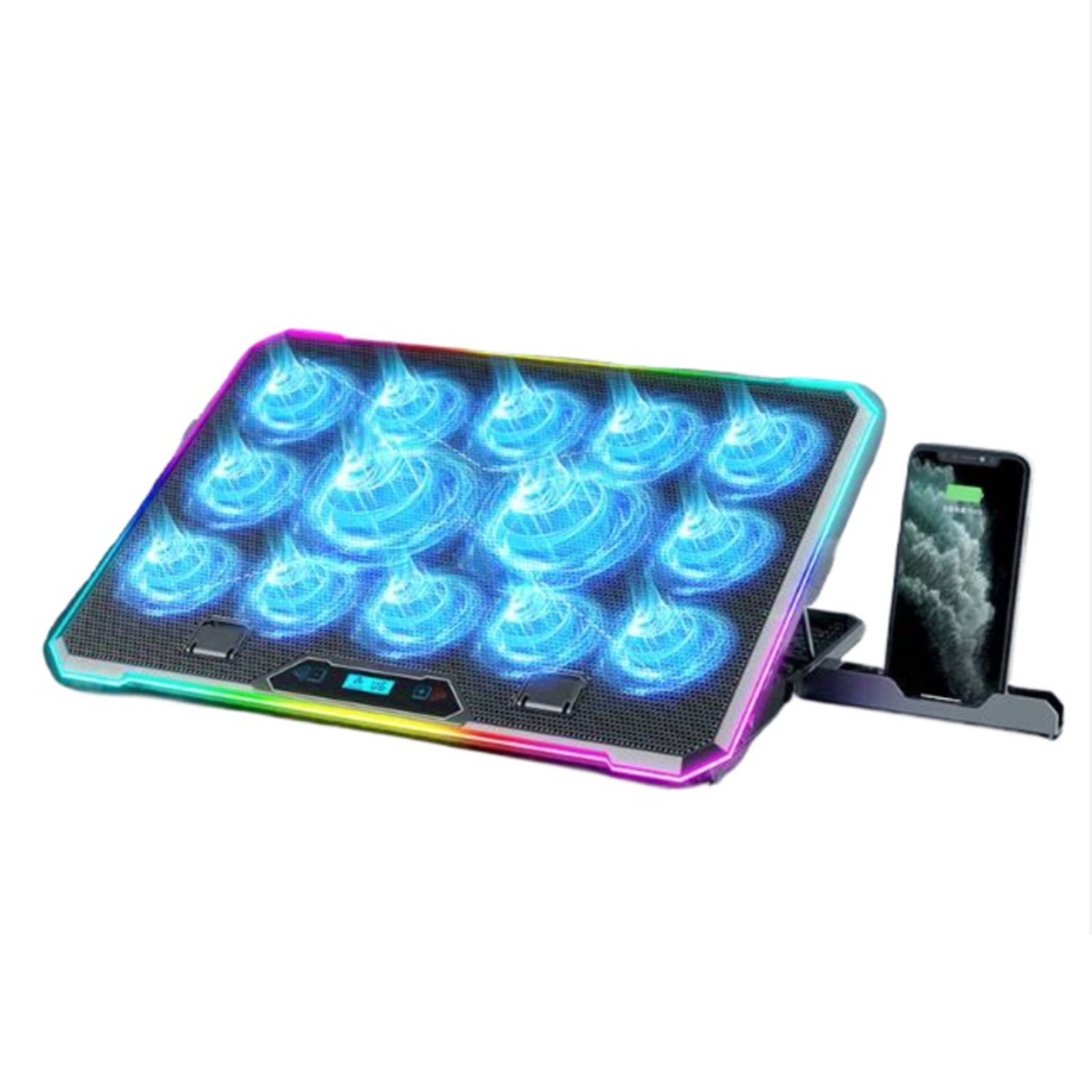 Laptop Cooling Pad Platform with 13 Cooling Fan, Supports 14-21Inch Laptops, Ergonomic with 8Adjustable Height Stand