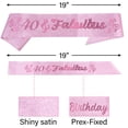thumbnail image 6 of 40th Birthday Sash And Tiara For Women - Fabulous Glitter Sash + Ripples, 6 of 10