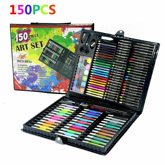 CableVantage 150pc color Drawing Pen Set Painting Pen Pencil Pastels for Kids Xmas Toys Art
