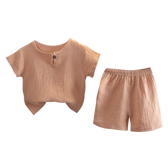 Bxsruta Baby Girl Outfits, Shirts for Kids Short Sleeve Graphic Solid Thin Shirt Casual for 3-11 Years Boy Children's Short Sleeved Shirt Pants
