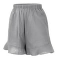 thumbnail image 4 of Titcea Summer Shorts for Women Elastic Waist Solid Color Drawstring Shorts Loose Comfort Summer Casual Shorts with Pockets, Gifts for Mom/Her, 4 of 9