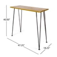 thumbnail image 4 of Leonardo Outdoor Industrial Acacia Wood Bar Set with Iron Frame, Teak and Rustic Metal, 4 of 14