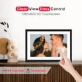 thumbnail image 3 of Digital Picture Frame, 10.1 inch Frameo Digital Frame WiFi, 1280 * 800 IPS  Touchscreen, 32GB Storage,  Share Photo Video, Gifts for Mom, House Warming (10.1" Black Woodgrain 32GB), 3 of 6