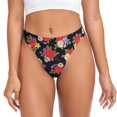 thumbnail image 1 of Fotbe Red Rose Flower Tanga Sin Costuras para Mujer con Estampado – Panties Invisibles, Transpirables y Cómodos para Uso Diario-Small, 1 of 6