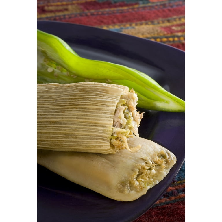 Bueno Foods Green Chile Chicken Tamales, 18 oz, 6 Count (Frozen