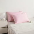 thumbnail image 2 of Super Soft Cotton Pillowcase Set of 2, Machine Washable Cotton Bed Pillow Covers with Envelope Closure, King Size, 20 x 36 inches, Pink, 2 of 7
