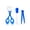 Blue, variant on 6pcs Science Exploration Set - Color-Coded Motor Skills Tools for Kids - Includes 2 Shovels, 2 Tweezers, and 2 Insect Traps for STEM Education and Outdoor Play