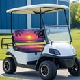 thumbnail image 2 of Garronmavis Sunset Palm Tree Golf Cart Seat Covers Washable Split Backrest Front Seat Cover Easy to Install for Outdoor Protection Summer Accessiores Universal Fit, 2 of 6