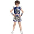 thumbnail image 4 of Teen Boys Dance Sparkly Dance Sleeveless Top and Pants Set 90s Outfit for Kids Performance Dancewear 13-14 Years, 4 of 4